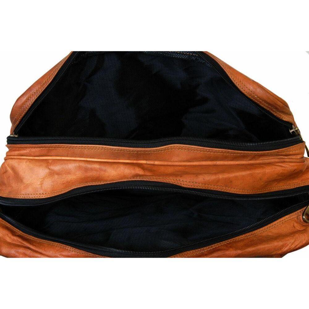 New Men's Genuine VintageLeather Messenger Laptop Briefcase Satchel Bag Brown