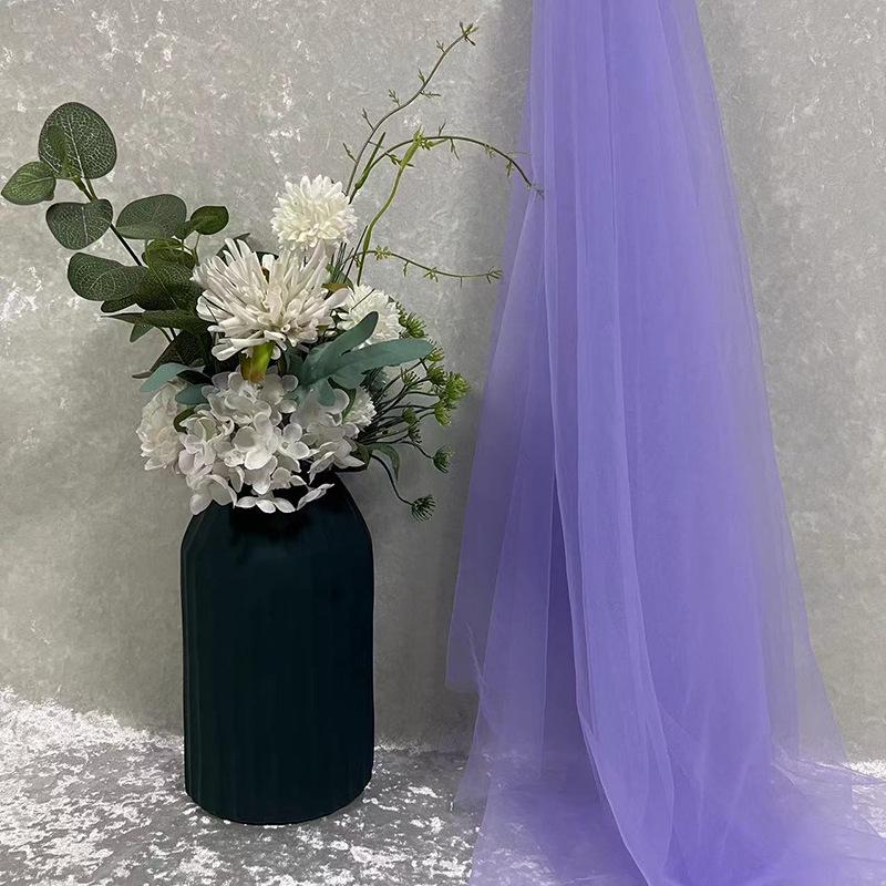 Green Soft Yarn Curtain Net for Kindergarten Decoration, Scene Layout, Wedding Backdrop, and Dress Fabric