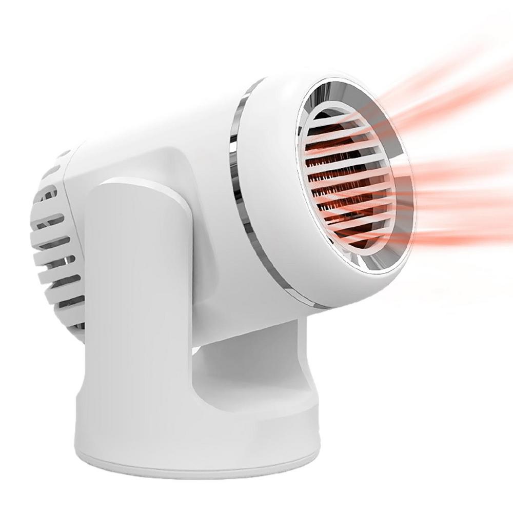 

Портативный автомобильный обогреватель 12 Вольт Электрический обогреватель для автомобиля 2 в 1 Вентилятор для обогрева и охлаждения Электрический обогреватель Вентилятор с вращающимся на 360 градусов основанием белый