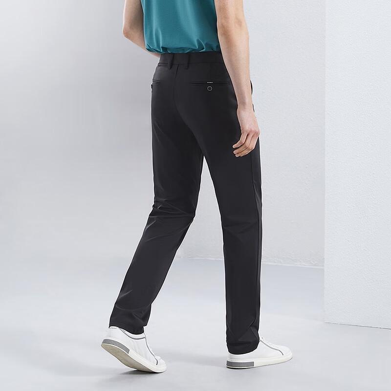 

Qipai Men s Silk Blend High-Elastic Business Casual Straight Pants 32