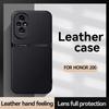 For Honor 200 200 Pro 200 Lite Leather Texture Built-in Magnetic TPU Soft Edge Anti-drop Anti-fingerprint Phone Case