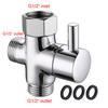 1/2 Brass T-Adapter Bidet Adapter for Bidet Sprayer Toilet with Shut Off Valve Finish Hand Held Bidet Attachment