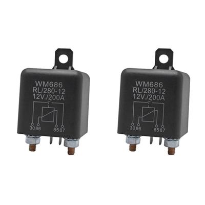 2X Isolator Relais 4 Pin 686 Anlasserrelais Auto Ein/Aus Schalter Schließer Relais RL/280 200A