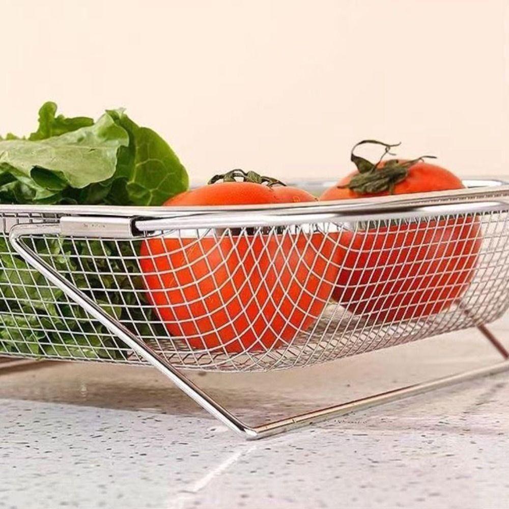 Retractable Sink Drain Basket Stainless Steel Vegetable Tableware Holder Tableware Drying