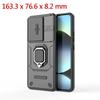 Shockproof Case For Redmi Note 14 4G Case Redmi Note 14 4G Ring Holder Magnetic Back Cover For Redmi Note 14 4G Push Window Case