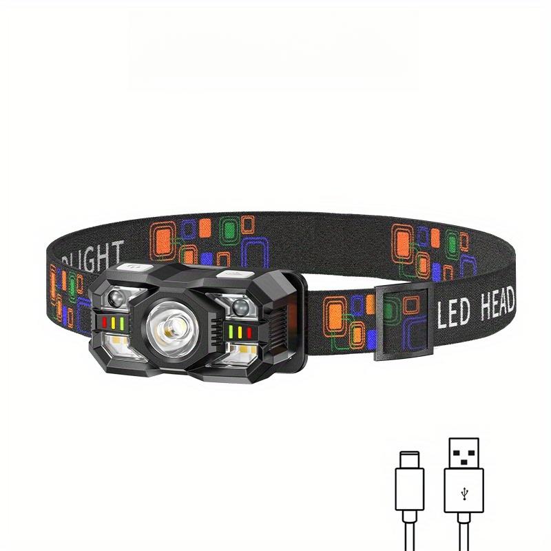 Adjustable LED Flashlight Headlamp Rechargeable Super Bright Head Torch Camping Fishing Cycling Hiking Motion Sensor Headlights