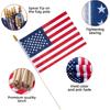 Small American 4x6 Inch Flags-50 Pack On Stick, Handheld American Flag/US Flag On Stick, for 4th of July Decorations, Patriotic Decorations, Party