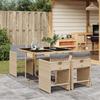 VidaXL Garden Dining Set Cushions 5 Pcs, Dining Chairs with Table, Furniture Set, Modern, Mixed Beige 3211080
