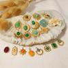 Diy Natural Stone Pendant Accessories 18K Vacuum Plated Titanium Steel Necklace Earrings Accessories Work In Progress