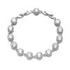 New European and American Round Zircon Bracelet Colored Gemstone Inlay Bracelet Crystal Bracelet for Women Zircon