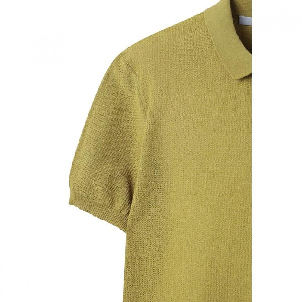 Series Ice Cotton 3 Button Half Sleeve Polo Sweater Sawam25502mux