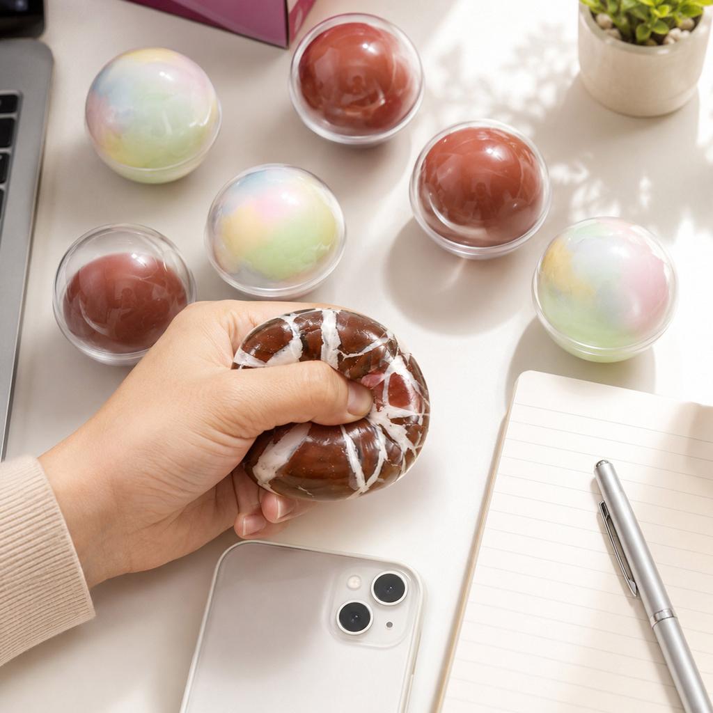 Set of 12 Handmade Crunchy Textured Sensory Balls for Stress Relief and Tactile Play Suitable for Adults and Children