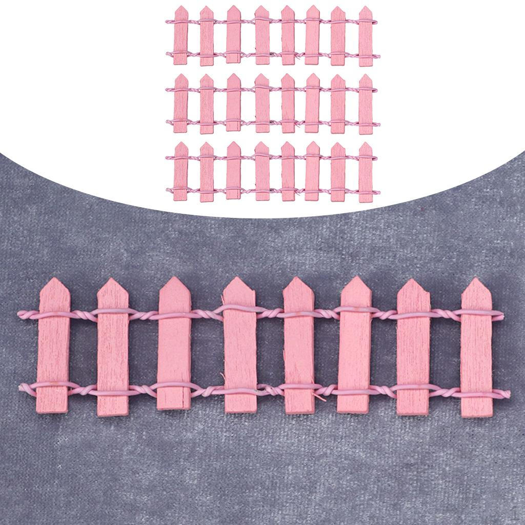 Garden Fence Decoration Crafts Miniature Dollhouse Decor Accessories Micro Scene Model Picket