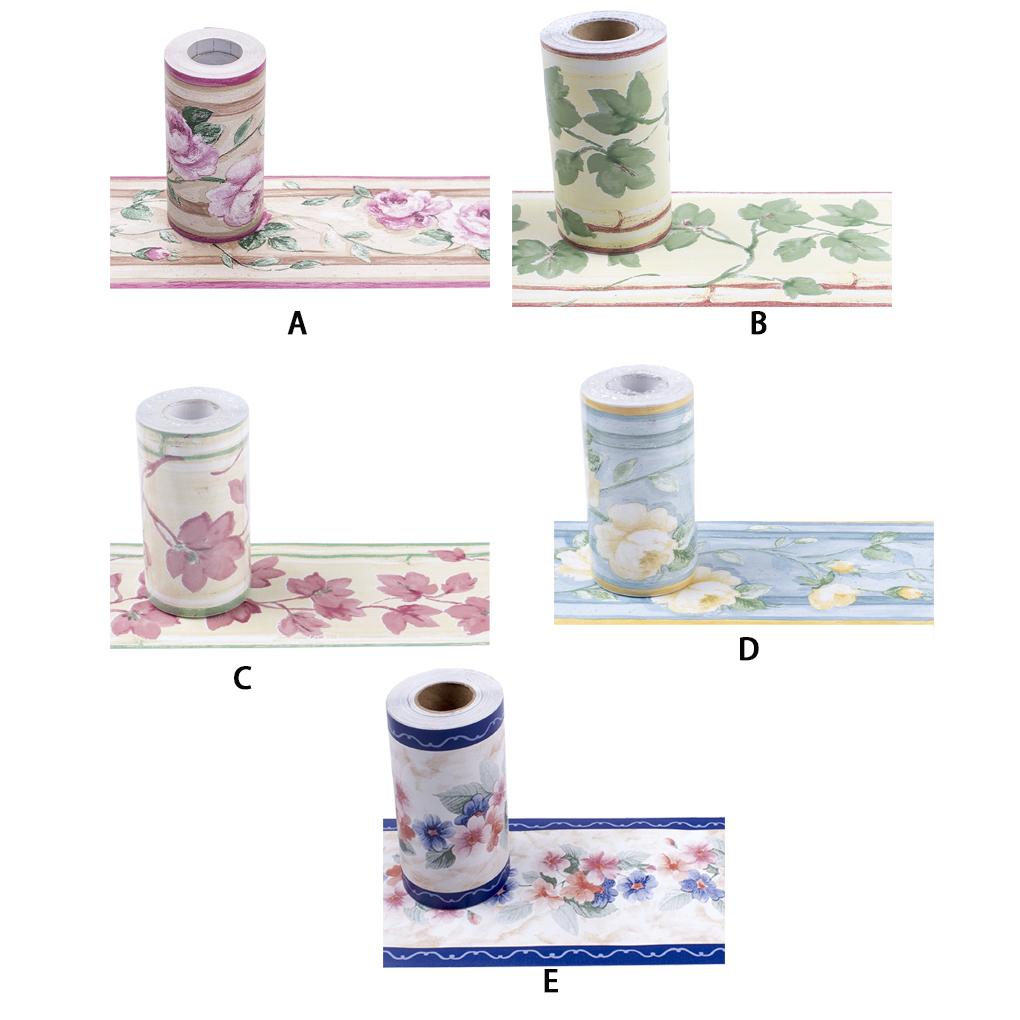 PVC Wallpaper Borders Self Adhesive – Ink Wash Painting Style Waistline Trim Self Adhesive Border