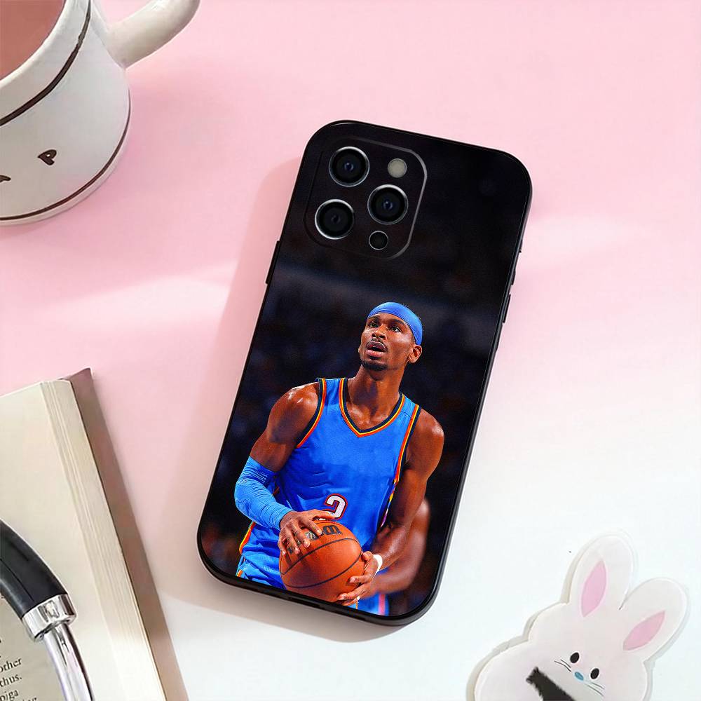 Basketball S-Shai Gilgeous-Alexander 2 Phone Case For iPhone 17,16,15,14,13,12,11 Plus,Pro,Max,XS Silicone Soft Cover