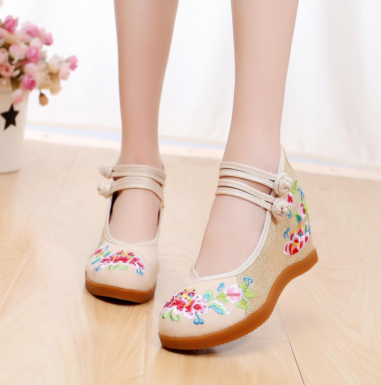 

Весенние женские туфли-пионы с вышивкой Xinyue 2020 37 бежевый
