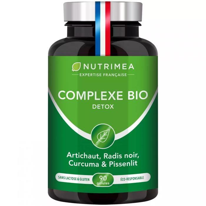Detox liver and colon • organic artichoke black radish turmeric complex • natural detoxifier • 90 vegetable capsules - nutrimea