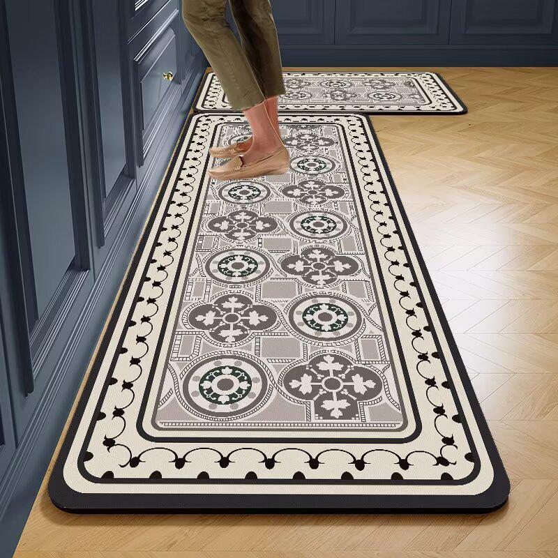 Bohemian Style Non-slip Diatom Mud Kitchen Mat - Absorbent & Wear-resistant Foot Pad 40*60cm