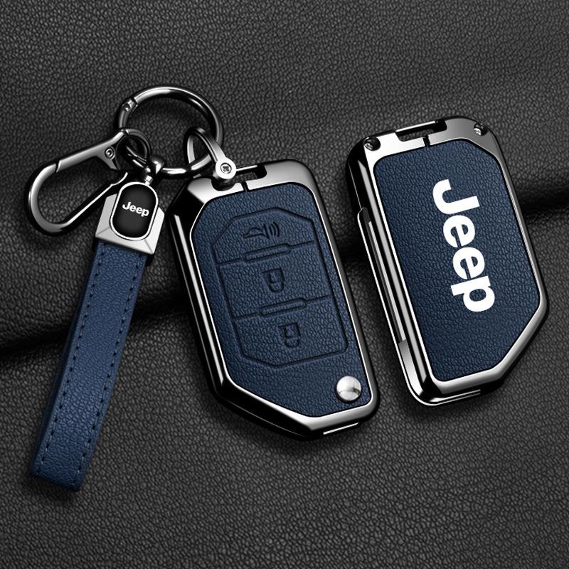Compatible Jeep Key Case for Compass, Renegade, Cherokee, Grand Commander, Grand Cherokee
