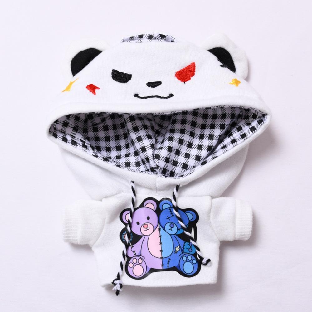 Jeans Sitting Labubu Time Cloth Funny Bear 17cm Plush Dolls Clothes  Kids Girls Toys