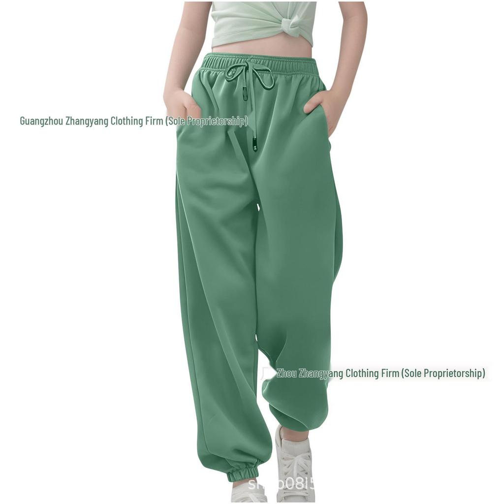 Enfärgade Långbyxor för Pojkar och Flickor, Löst Snitt för Vår/Höst, för Barn