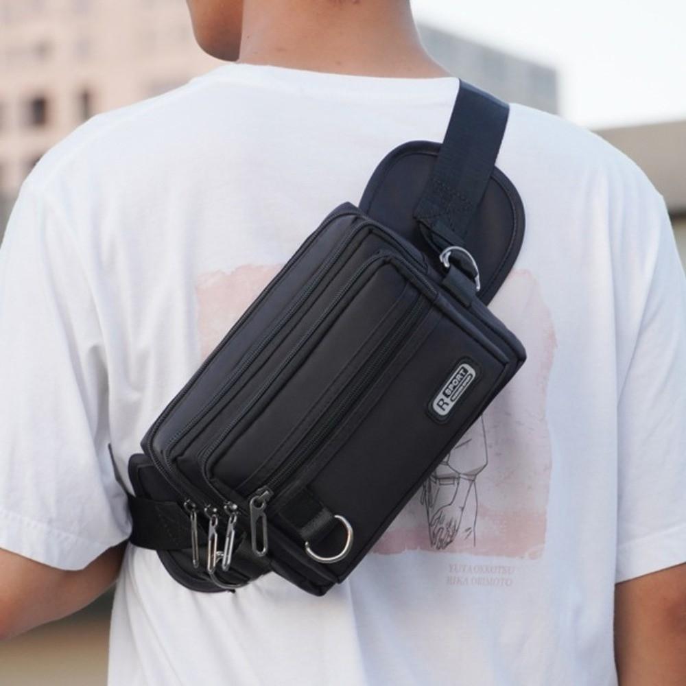 Lightweight Men Waist Bag Large Capacity Fanny Pack Japanese Fashion Men Chest Bag  Fitness