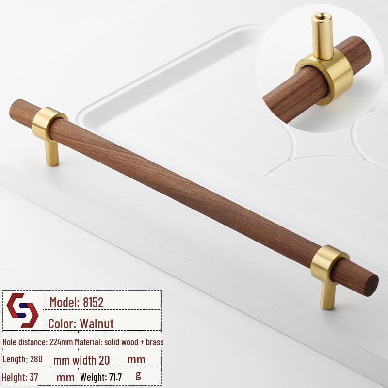 

Новая ручка для двери шкафа из цельного дерева в китайском стиле, ручка для ящика шкафа из ореха и бука