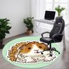 1pc Guinea Pig Office Round Rug, Carpet for Office, Gaming, Lightweight Round Floor Mat Yy260208062