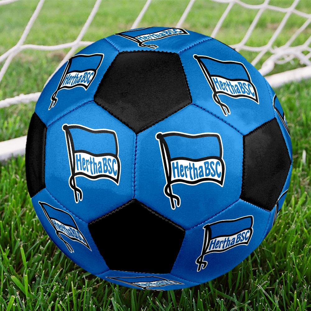 Hertha BSC Berlin Size 5 Soccer Ball, Machine-Stitched PVC, Durable & High Bounce, All Ages Fit, fan merchandise, matches & outdoor use.