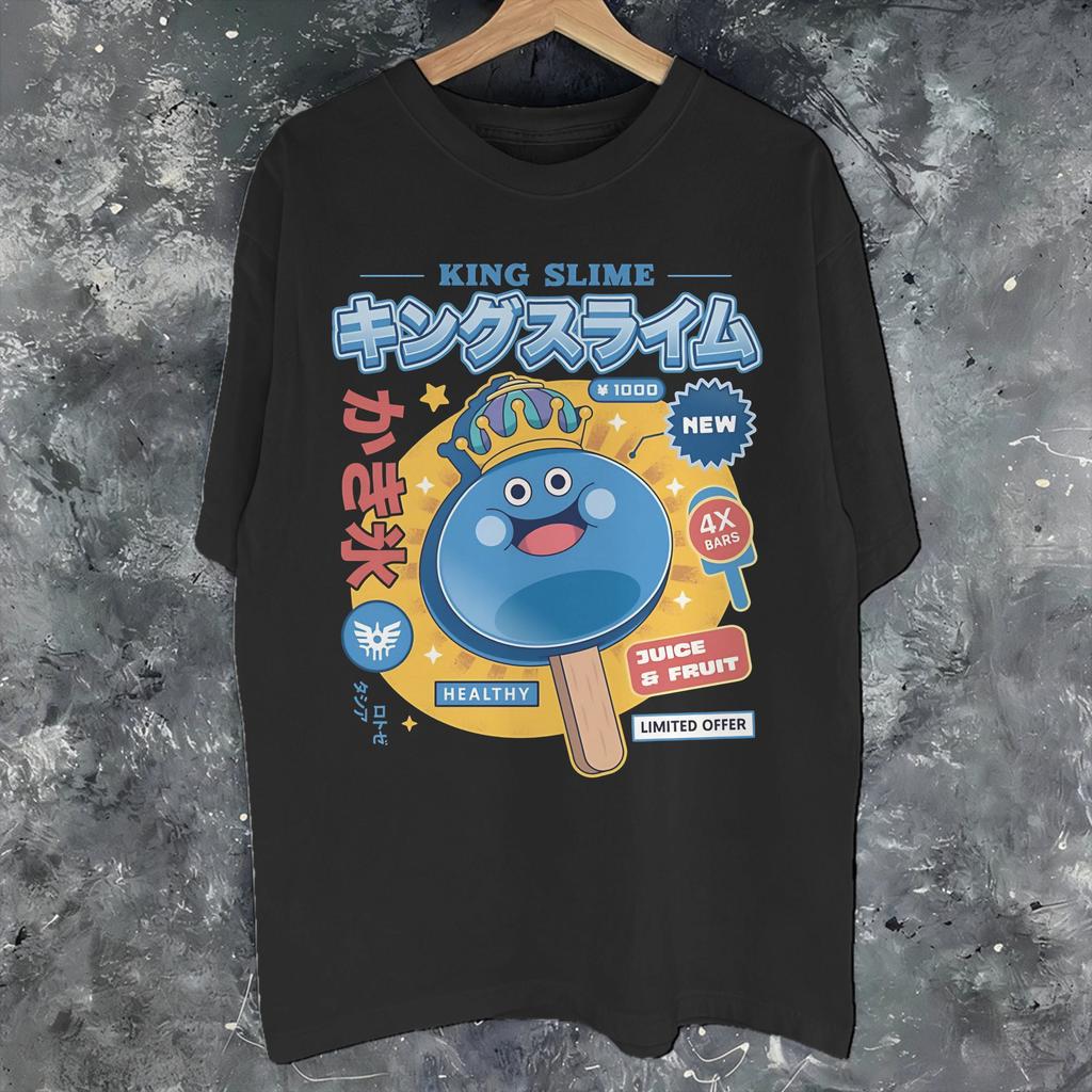 Summer Dragon Quest slime T Shirt for Unisex Women  Cotton Tshirts Short Sleeve Clothes
