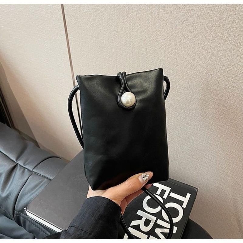 Mini mobile phone bag new shoulder messenger bag small bag sweet out ins women's bag red black A