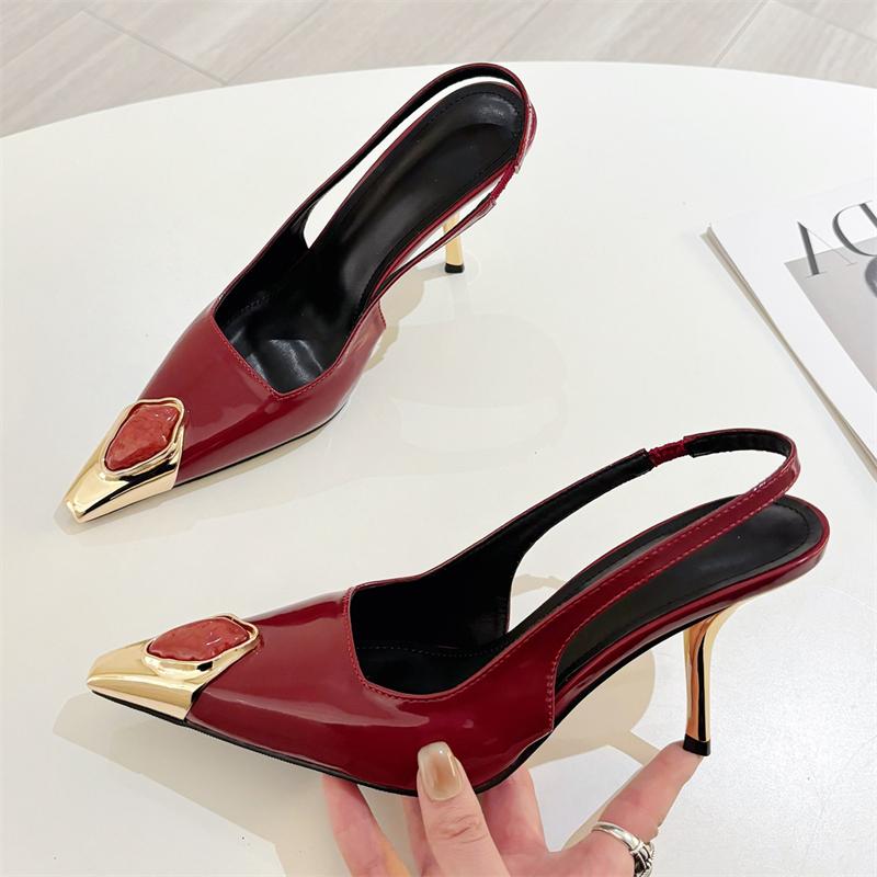 Fashion Eilyken Designer Inlay Diamond Pointed Toe Women Pumps Sexy Thin High Heels Banquet Wedding Stripper Female Shoes