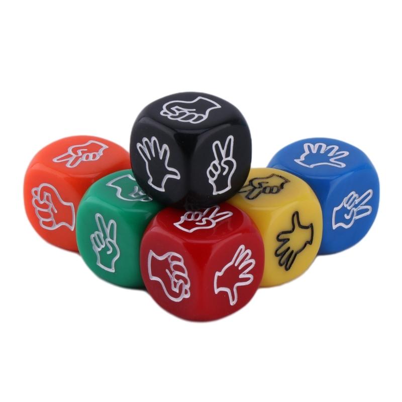 6 Stück/Set Party Brettspiel Requisiten Fingerraten Spiel Würfel Bar Würfel 20mm Party Siebe Party Requisiten Party Spiel Würfel