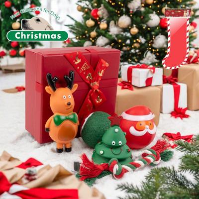 Christmas Pet Dog Toys Sound Elk Dog Bite Resistant Set Deer Crutches Bite Resistant Dog Christmas Gift Box Limited Edition
