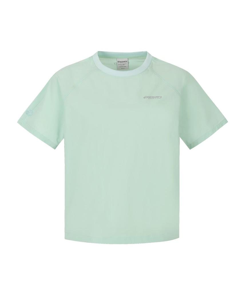 DISCOVERY EXPEDITION Women'S Freshvent Raglan Woven Short Sleeve T-Shirt (L/Mint)