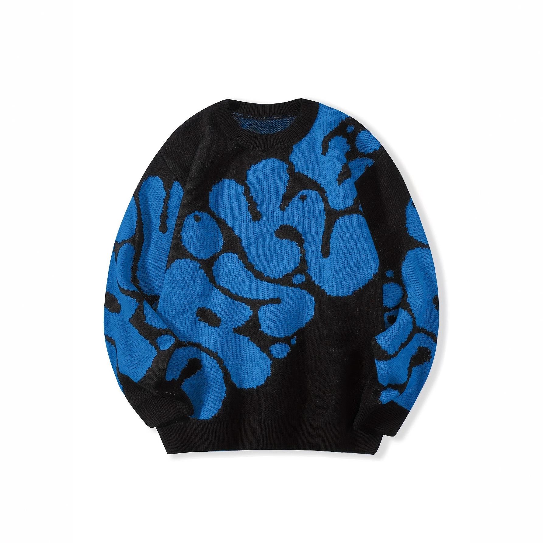 

Retro Letter Trend Knit Pullover: Casual Korean Style Sweater for Autumn/Winter XXS (80-90 cm)