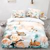 Butterfly Duvet Cover Set 3D Galaxy Purple Butterfly Floral Printed Bedding Set Fantasy Theme King Size Comforter Cover for Girl