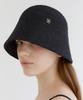 Ciondolo Logo Hallen Cappello a Secchiello in Rafia (C006_Nero)