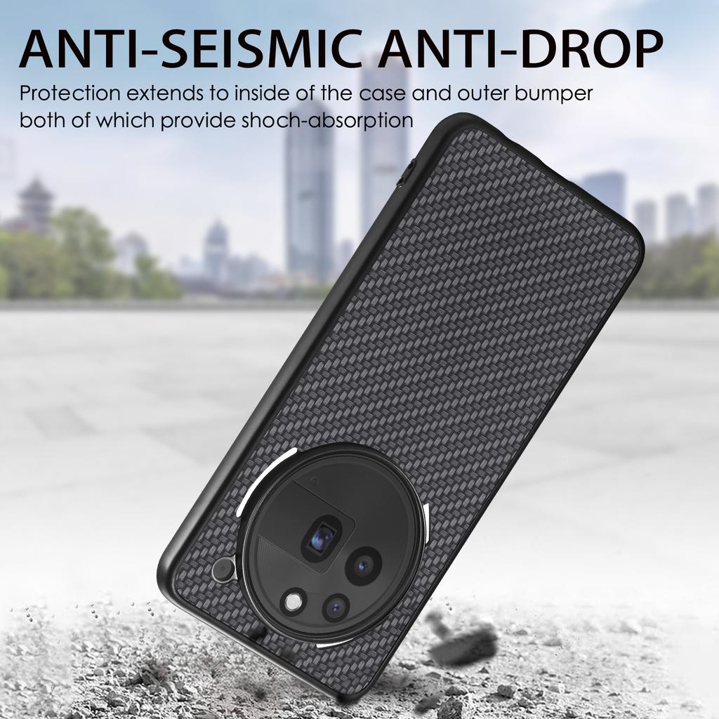 For Nothing Phone (3a) Pro Case Carbon Fiber Texture PU+PC+TPU Phone Back Cover