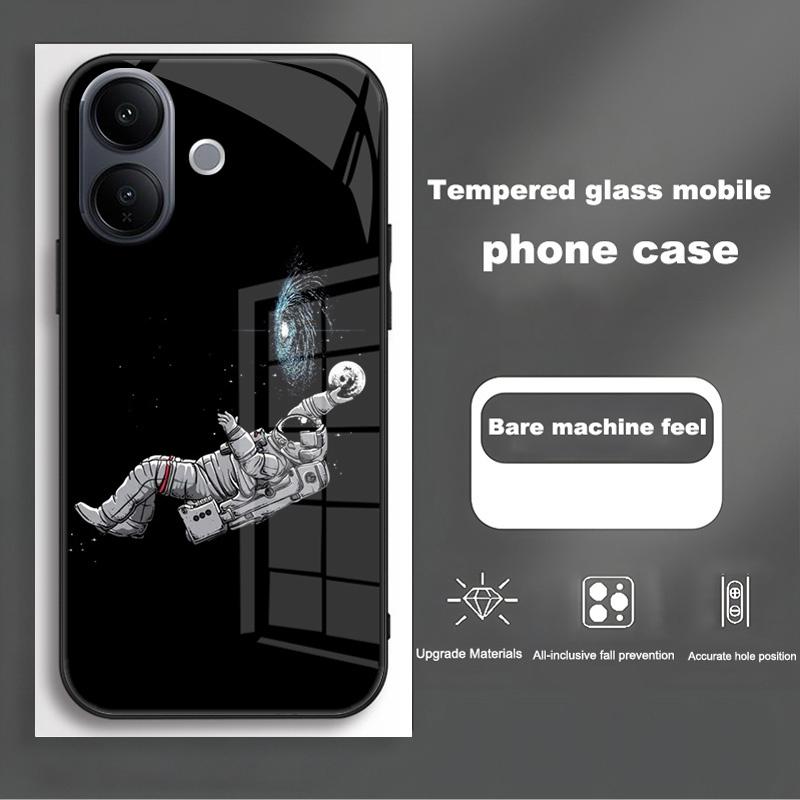 

Glass Case For VIVO V60 V50 Lite V60E V50E Fashion Hard PC Tempered Glass Phone Back Cover For VIVO T4R T4 Pro Cmera Protector vivo T4 Pro