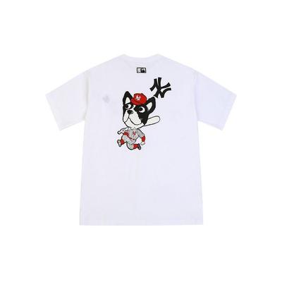 MLB Bark T Shirts Unisex White Crew Neck Moderate Straight Fit 31TSCM031-50W