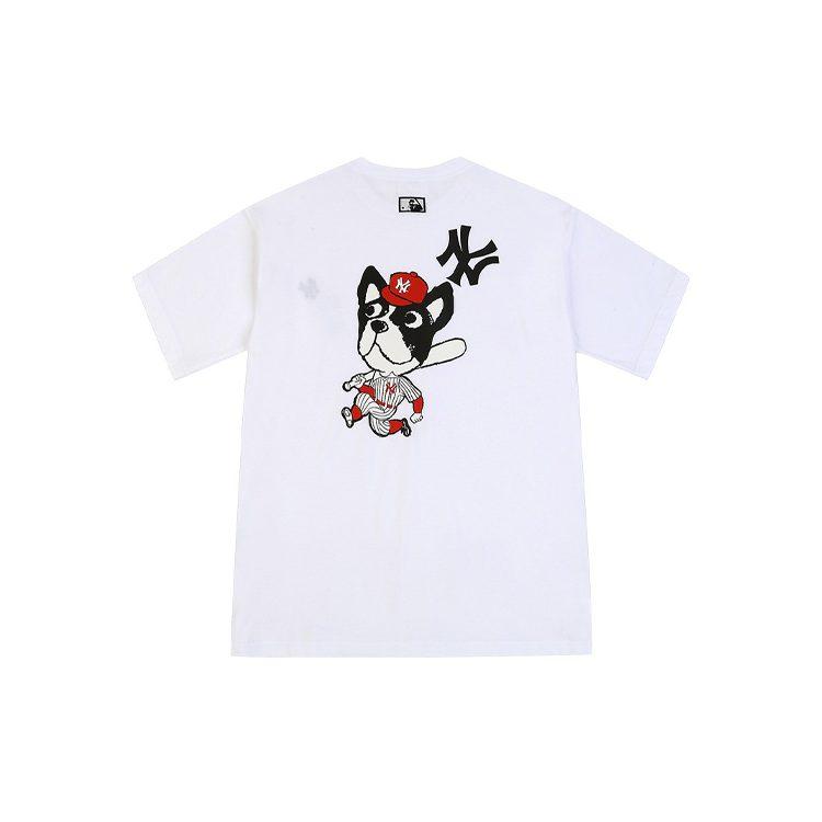 MLB Bark T Shirts Unisex White Crew Neck Moderate Straight Fit 31TSCM031-50W