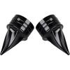Black Spike Front Twisted Axle Nut Covers Axle Caps Compatible for Harley Touring Softail Dyna Street Glide Road King Road Glide