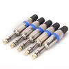 5PCS 6.35mm Stereo Connector 6.35mm 1/4" Male Plug to RCA Female Jack Audio Amplifier Microphone Plug Soldering DIY Connector