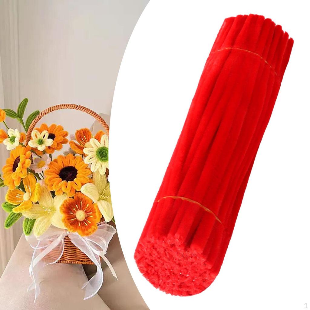 Pipe Cleaners Craft 8mm Chenille Tube for Children Accessories DIY Bouquet Handmade Material