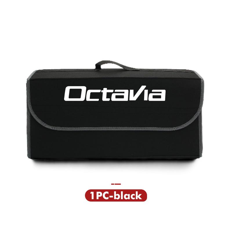 For Skoda Car Logo Trunk Storage Box Large Capacity Tool Organiser Bag Accessories S Kodiaq Octavia 2 3 Yeti Karoq Rapid Fabia