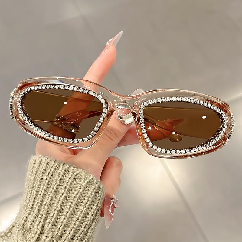 Fashionable diamond-encrusted glasses, trendy and individual-style decorative glasses, outdoor bicycle goggles, sunglasses