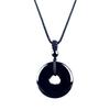 Natural Obsidian Peace Pendant for Women, Crystal Jade Necklace Pendant for Men, Birthday Gift