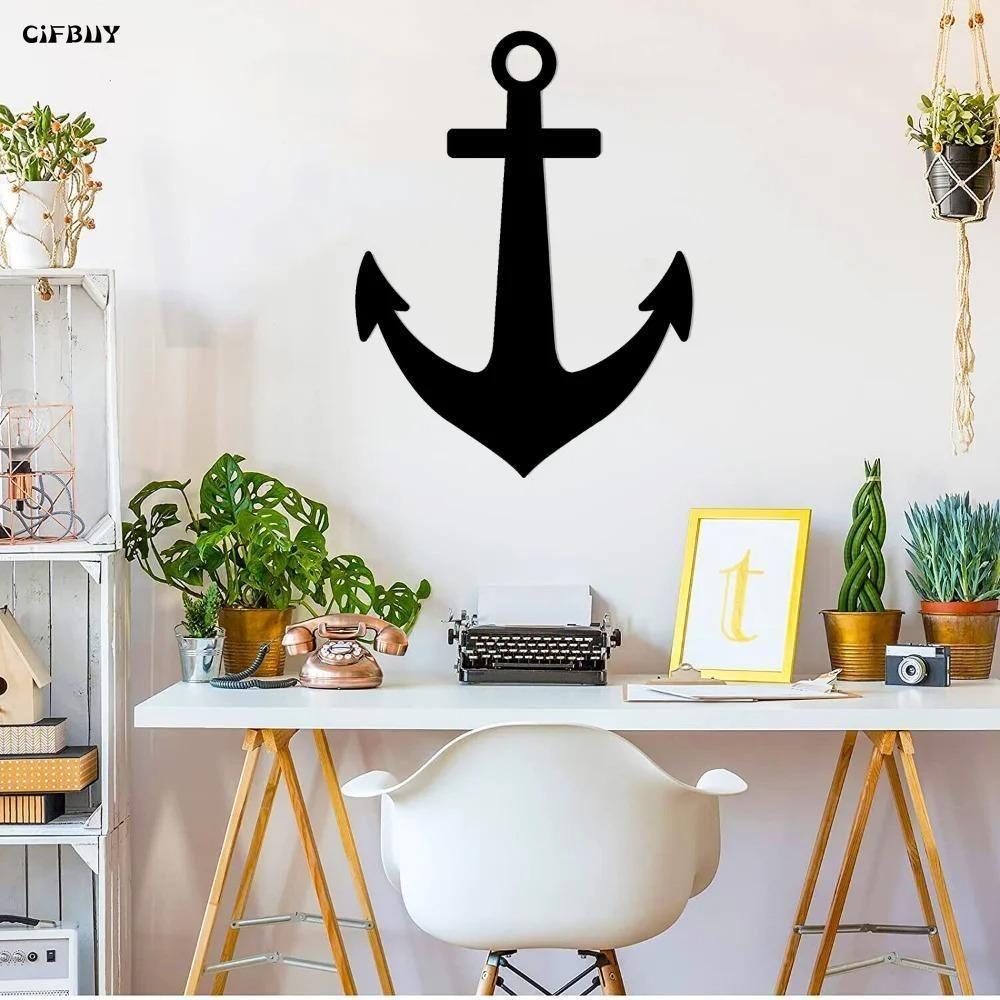 Black Wrought Iron Anchor Wall Decor Home Art