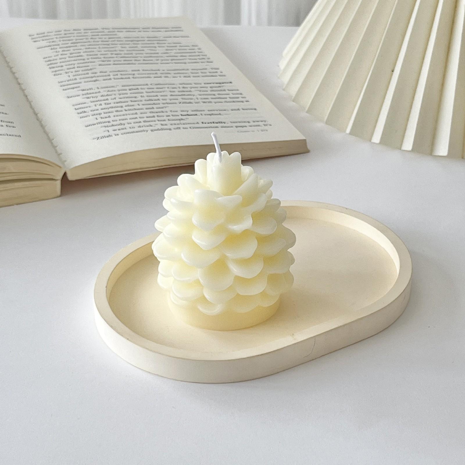 

Рождественские ароматизированные свечи, подарочные восковые реалистичные свечи в форме дерева для дома, милые ароматерапевтические свечи для рождественской вечеринки, праздника One Size белый